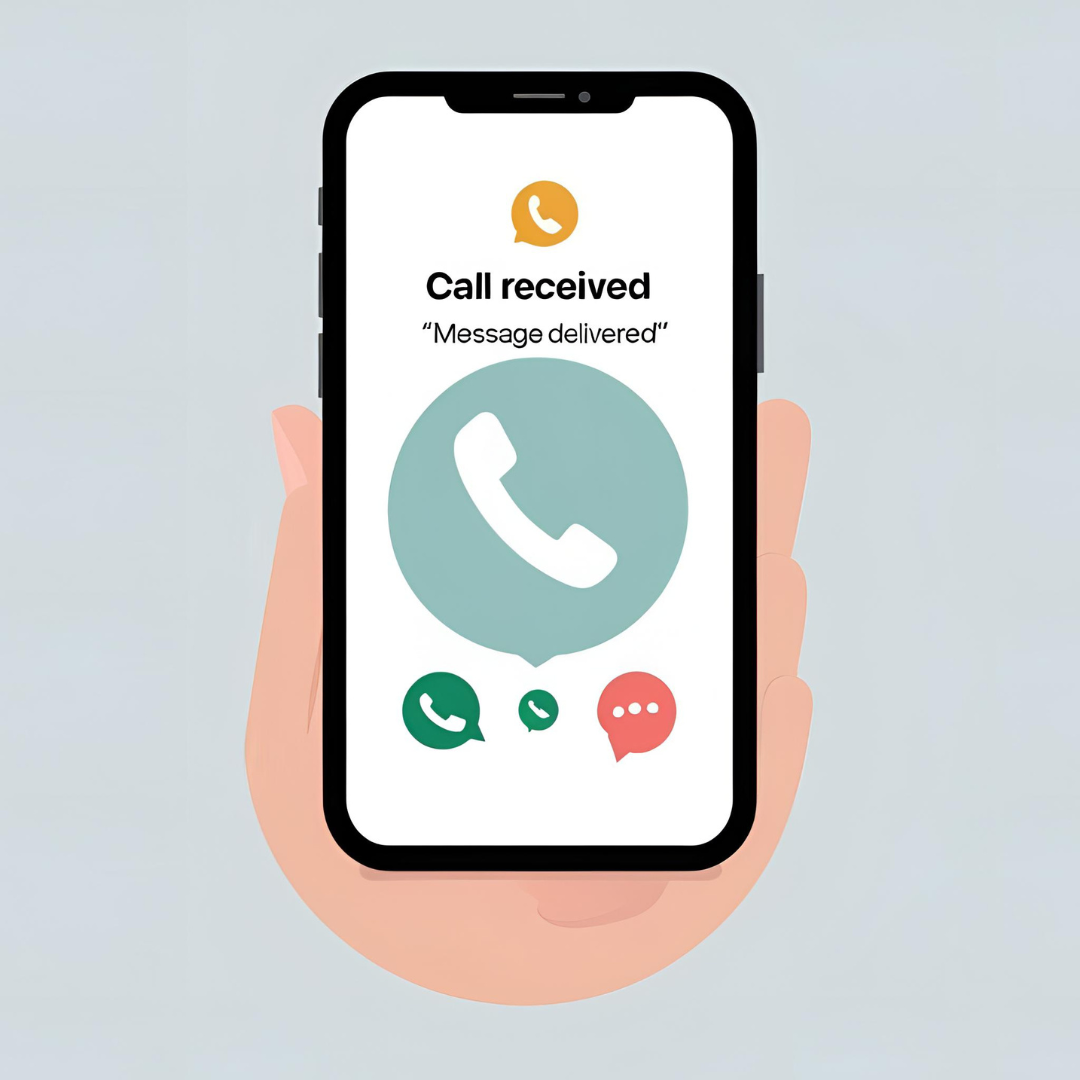 Mobile phone showing fast tutor contact done by Hamro Tuition Center
