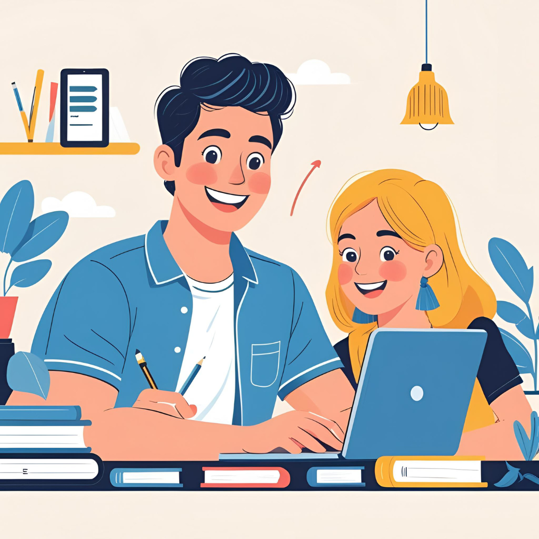 Student studying with tutor at home searched by Hamro Tuition Center